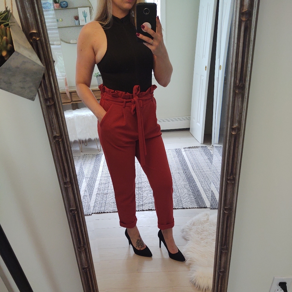 Burnt orange trousers